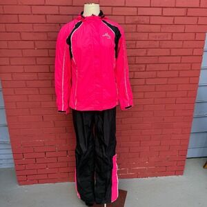 Harley-Davidson Pink Black Rain Suit‎ Hi Vis Motorcycle Riding Gear Womens XS